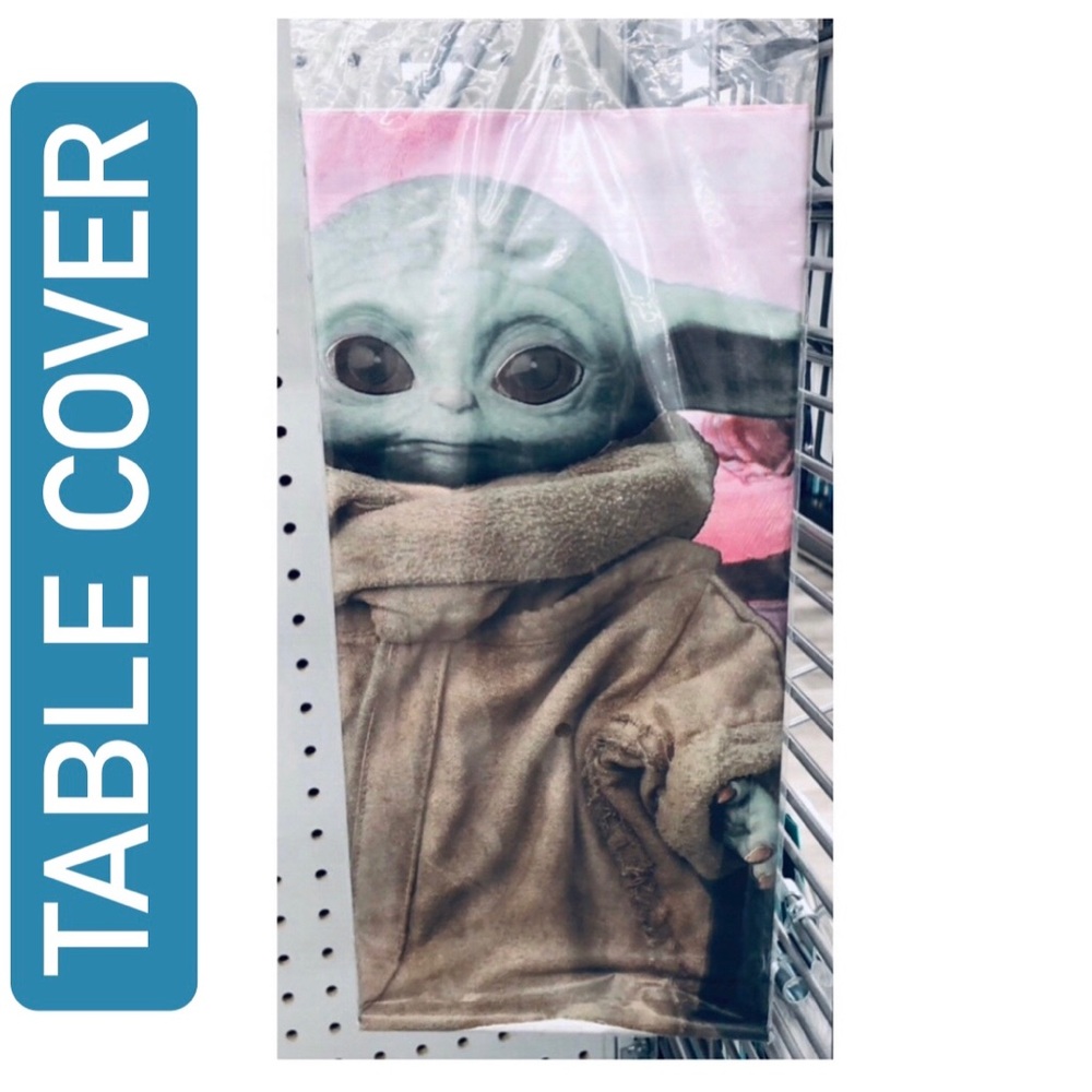 🎈$4🎈NEW Star Wars The Mandalorian Baby Yoda Plastic Table Cover 54” x 96”